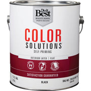 Do it Best Color Solutions Latex Self-Priming Flat Interior Wall Paint, Black, 1 Gal.