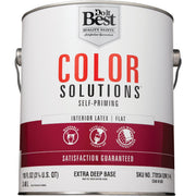 Do it Best Color Solutions Latex Self-Priming Flat Interior Wall Paint, Extra Deep Base, 1 Gal.