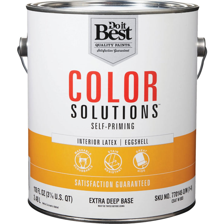 Do it Best Color Solutions Latex Self-Priming Eggshell Interior Wall Paint, Extra Deep Base, 1 Gal.