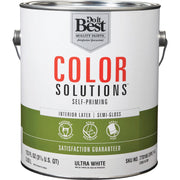 Do it Best Color Solutions Latex Self-Priming Semi-Gloss Interior Wall Paint, Ultra White, 1 Gal.
