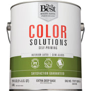 Do it Best Color Solutions Latex Self-Priming Semi-Gloss Interior Wall Paint, Extra Deep Base, 1 Gal.