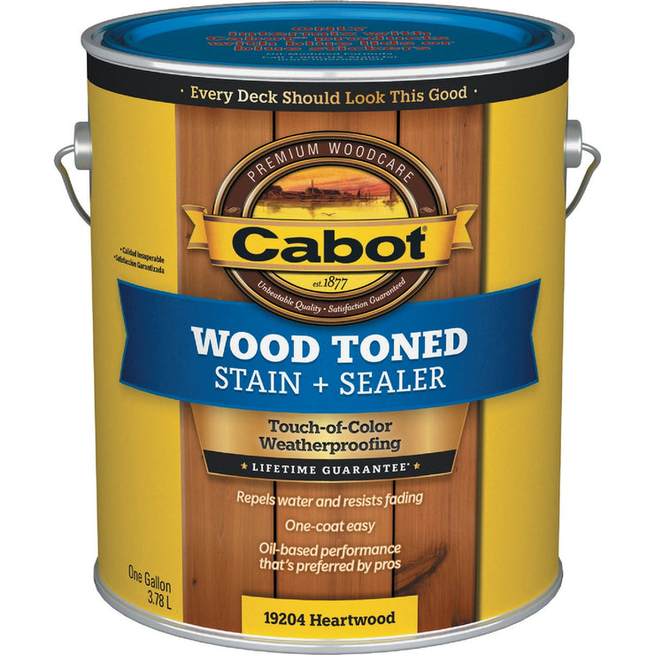 Cabot VOC Wood Toned Deck & Siding Exterior Stain, Heartwood, 1 Gal.