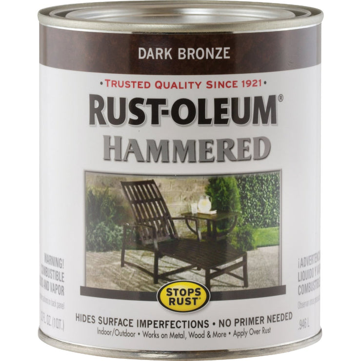 Rust-Oleum Stops Rust Hammered Paint, Dark Bronze, 1 Qt.