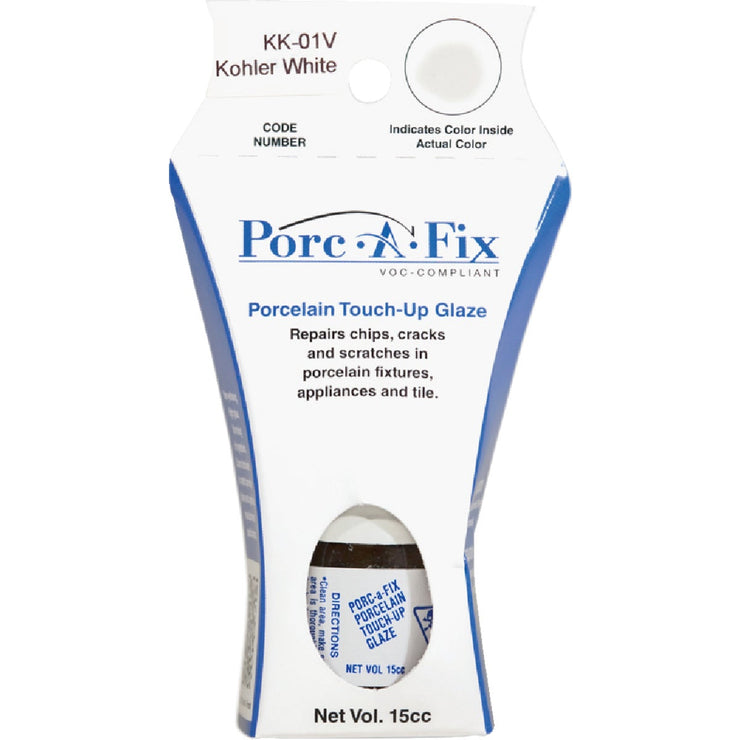 Fixture-Fix Porc-A-Fix Kohler White Porcelain Touch-up Paint, 15cc