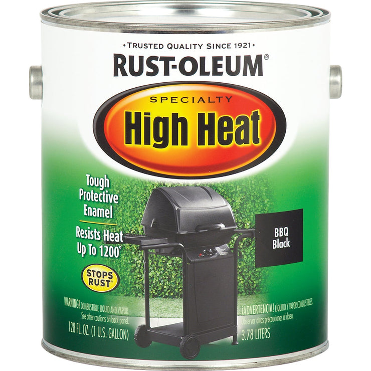 Rust-Oleum Satin High Heat Enamel, BBQ Black, 1 Gal.