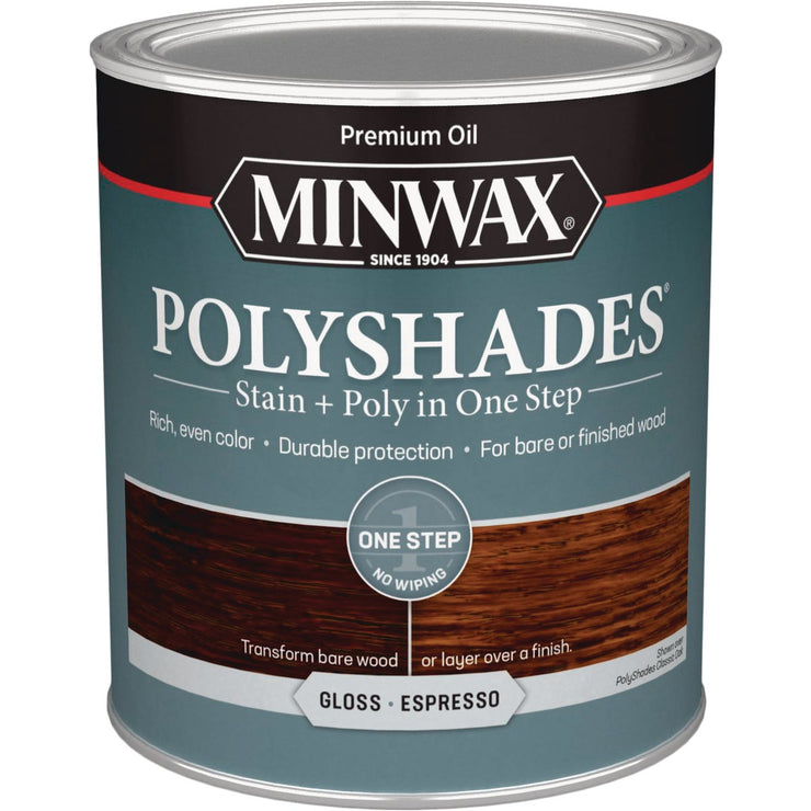 Minwax Polyshades 1 Qt. Gloss Stain & Finish Polyurethane In 1-Step, Espresso