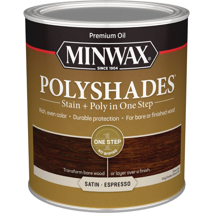 Minwax Polyshades 1 Qt. Satin Stain & Finish Polyurethane In 1-Step, Espresso