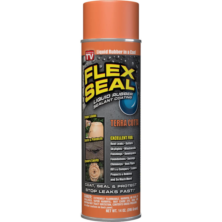 FLEX SEAL 14 Oz. Spray Rubber Sealant, Terra Cotta