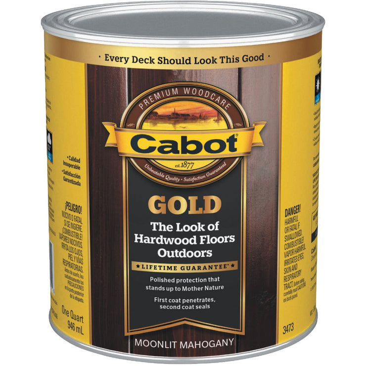 Cabot Gold Exterior Stain, Moonlit Mahagany, 1 Qt.