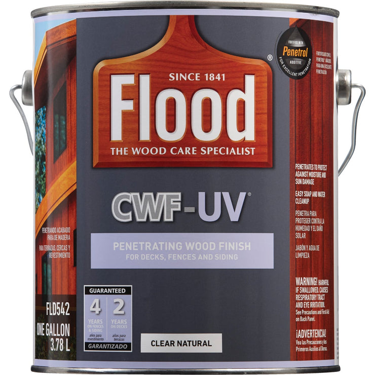 Flood CWF-UV Oil-Modified Fence Deck and Siding Wood Finish, Natural, 1 Gal.