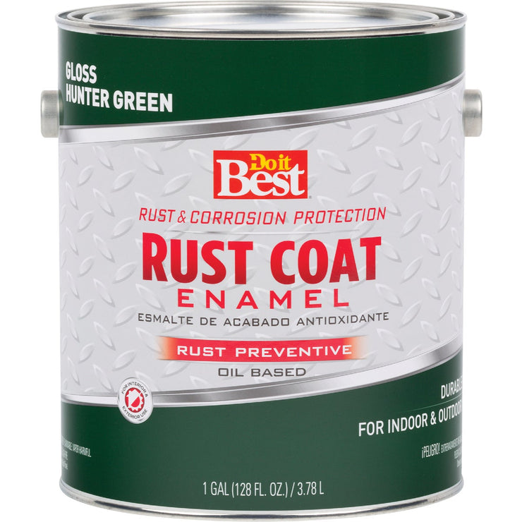 Do it Best Rust Coat Oil-Based Gloss Enamel, Hunter Green, 1 Gal.