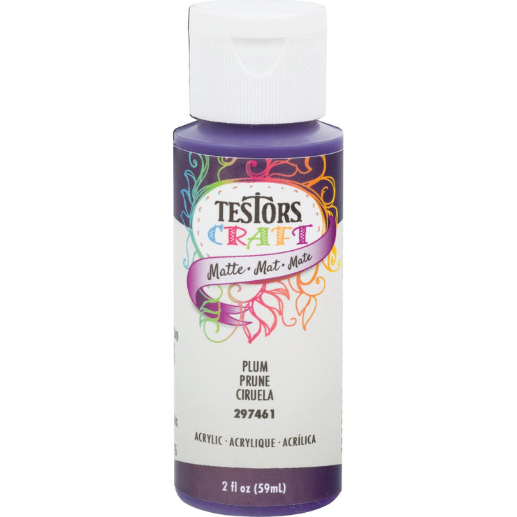 Testors 2 Oz. Acrylic Matte Craft Paint, Plum