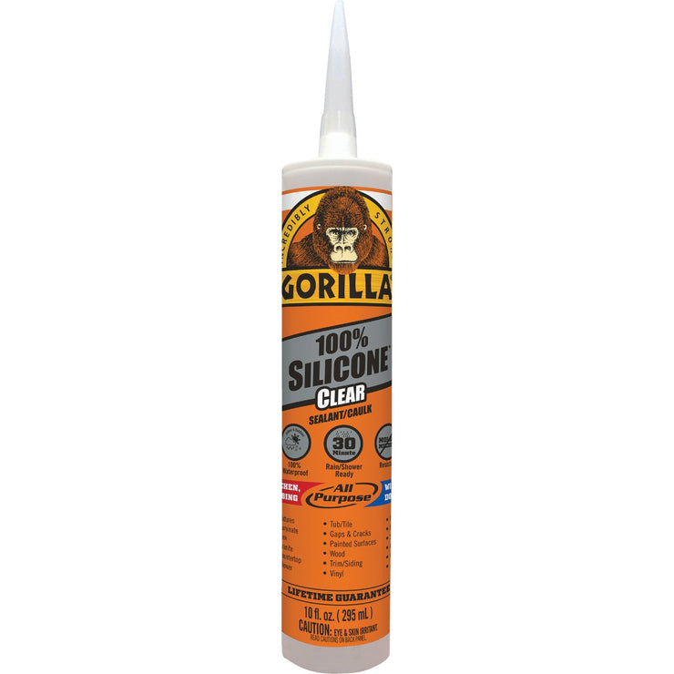 Gorilla 10 Oz. 100% Silicone Sealant, Clear