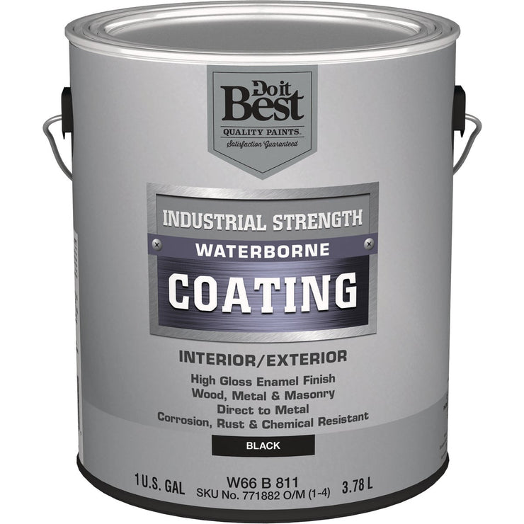 Do it Best Waterborne Industrial Enamel, Black, 1 Gal.