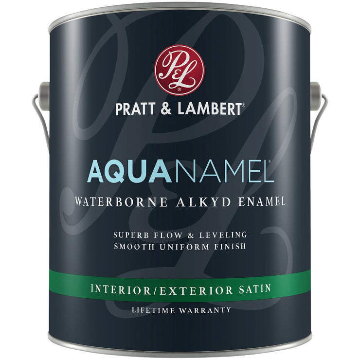Pratt & Lambert Aquanamel Waterborne Alkyd Satin Interior/Exterior Enamel, Pastel Base, 1 Gal.