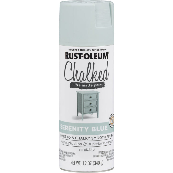 Rust-Oleum Chalked 12 Oz. Ultra Matte Spray Paint, Serenity Blue