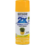 Rust-Oleum Painter's Touch 2X Ultra Cover 12 Oz. Gloss Paint + Primer Spray Paint, Golden Sunset