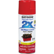 Rust-Oleum Painter's Touch 2X Ultra Cover 12 Oz. Satin Paint + Primer Spray Paint, Apple Red