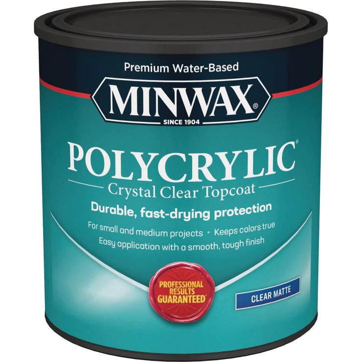 Minwax Polycrylic 1 Qt. Matte Water Based Protective Finish
