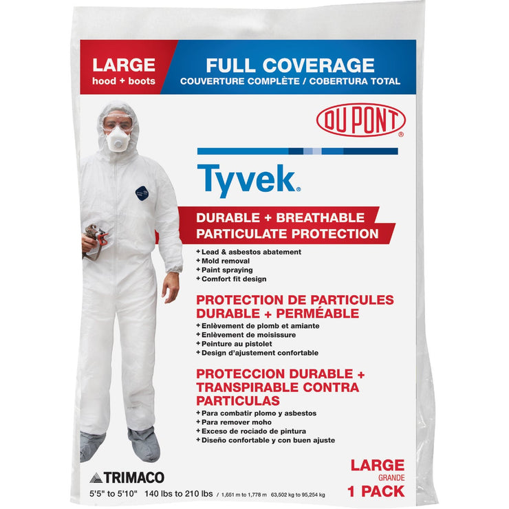 Dupont Tyvek Large Hooded Reusable Painter&