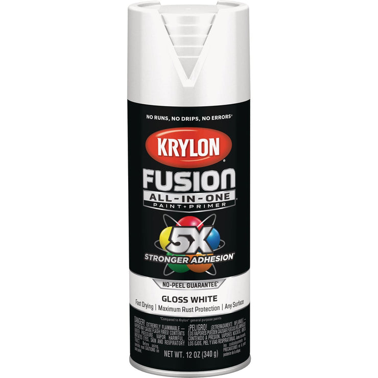 Krylon Fusion All-In-One Gloss Spray Paint & Primer, White