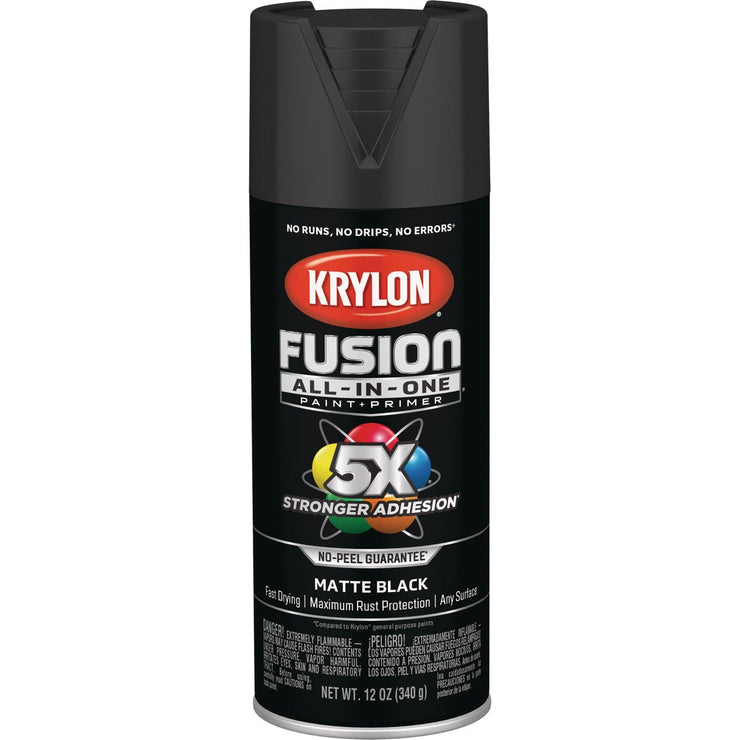 Krylon Fusion All-In-One Matte Spray Paint & Primer, Black