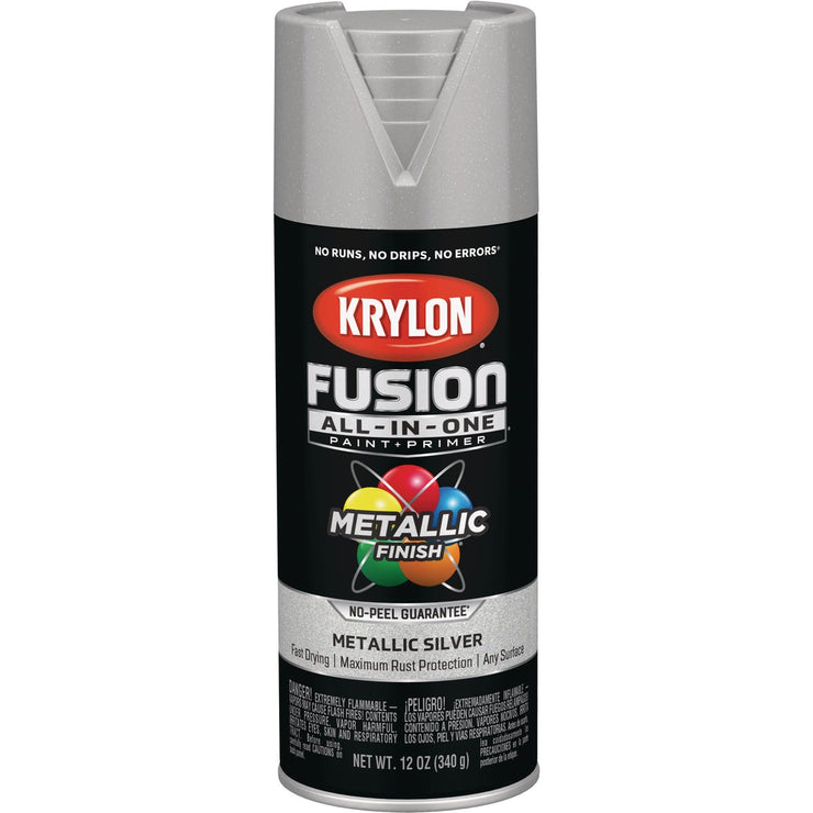 Krylon Fusion All-In-One Metallic Spray Paint & Primer, Silver
