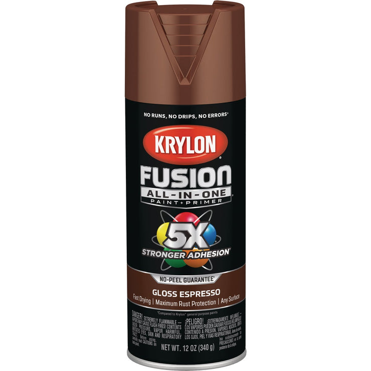 Krylon Fusion All-In-One Gloss Spray Paint & Primer, Espresso