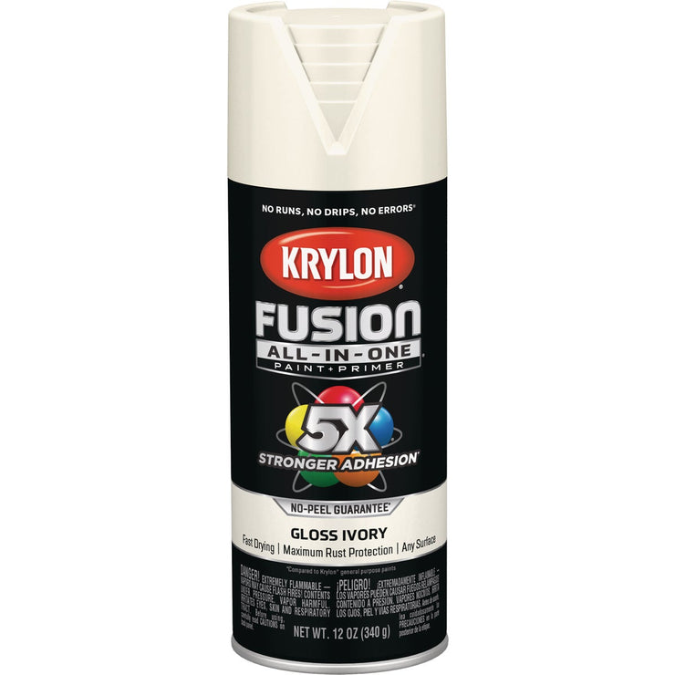 Krylon Fusion All-In-One Gloss Spray Paint & Primer, Ivory
