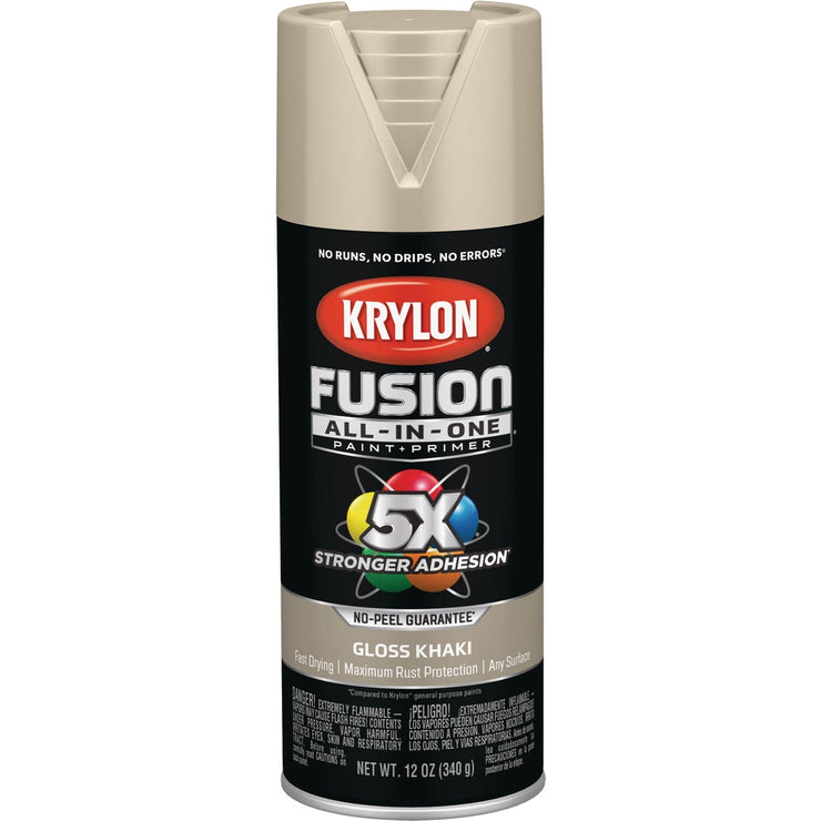 Krylon Fusion All-In-One Gloss Spray Paint & Primer, Khaki