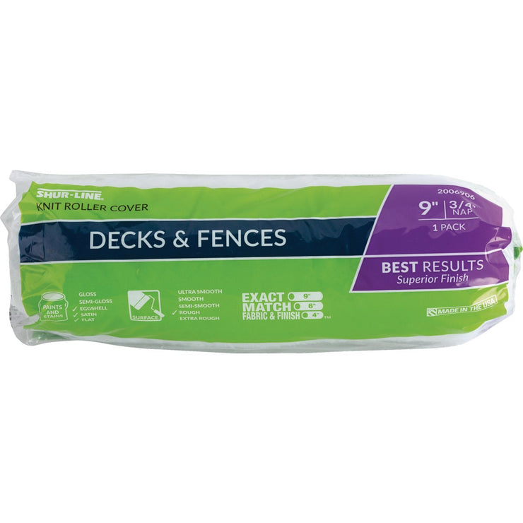 Shur-Line Shur-Flow 9 In. x 3/4 In. Paint & Primer Knit Fabric Roller Cover