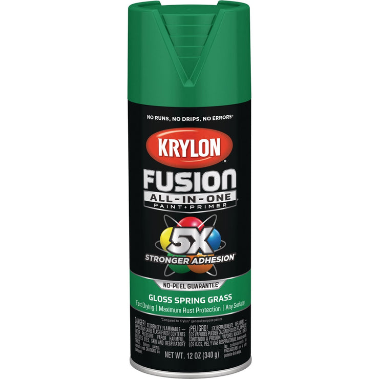 Krylon Fusion All-In-One Gloss Spray Paint & Primer, Spring Grass