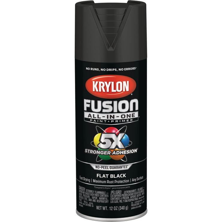 Krylon Fusion All-In-One Flat Spray Paint & Primer, Black
