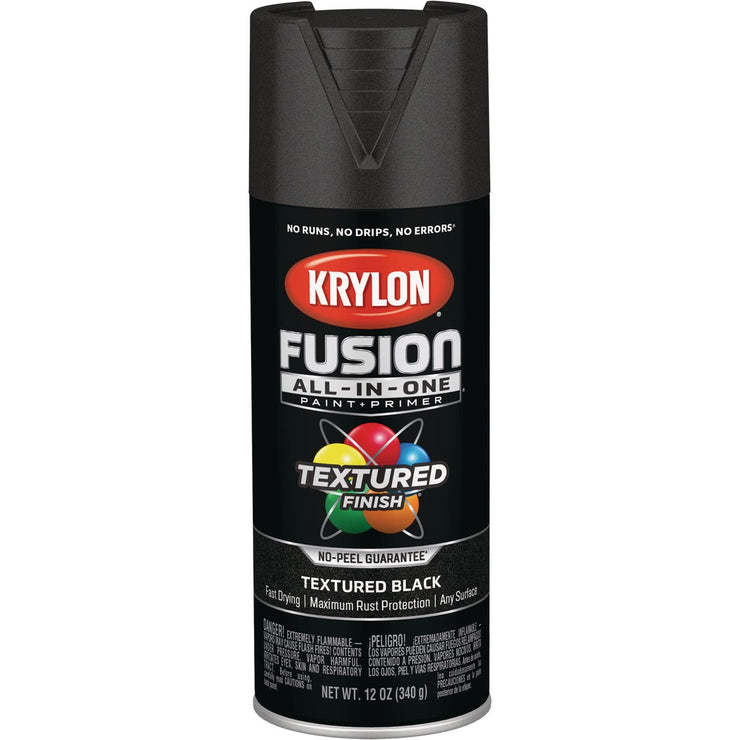 Krylon Fusion All-In-One Textured Spray Paint & Primer, Black