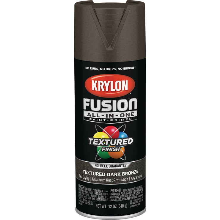 Krylon Fusion All-In-One Textured Spray Paint & Primer, Dark Bronze