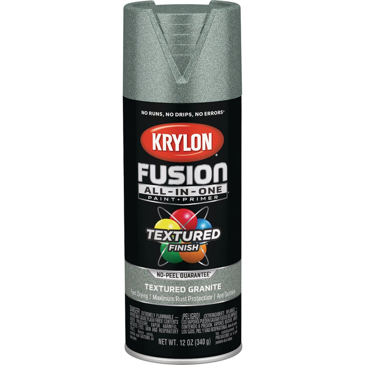 Krylon Fusion All-In-One Textured Spray Paint & Primer, Granite
