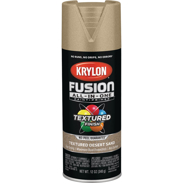 Krylon Fusion All-In-One Textured Spray Paint & Primer, Desert Sand
