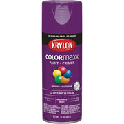 Krylon Colormaxx Gloss Spray Paint & Primer, Rich Plum