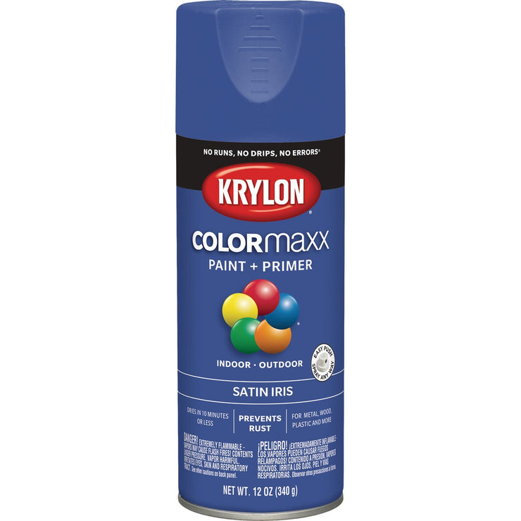Krylon Colormaxx Satin Spray Paint & Primer, Iris