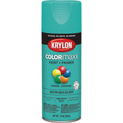 Krylon Colormaxx Satin Spray Paint & Primer, Sea Glass