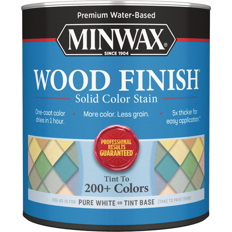 Minwax Wood Finish Water-Based Solid Color Stain, White Tint Base, 1 Qt.