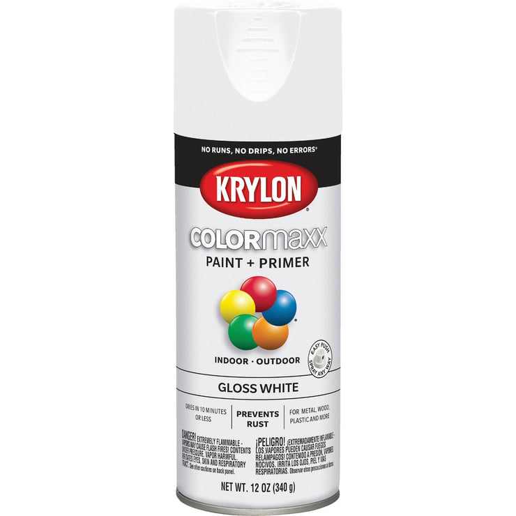 Krylon ColorMaxx 12 Oz. Gloss Spray Paint, White