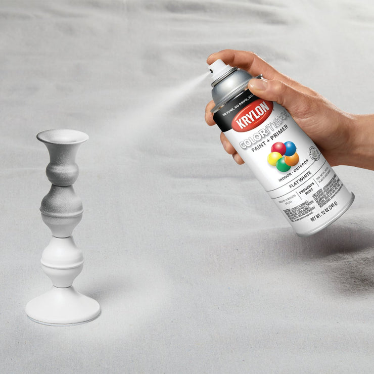 Krylon ColorMaxx 12 Oz. Flat Spray Paint, White