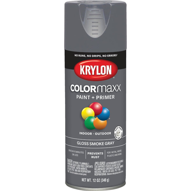 Krylon ColorMaxx 12 Oz. Gloss Spray Paint, Smoke Gray
