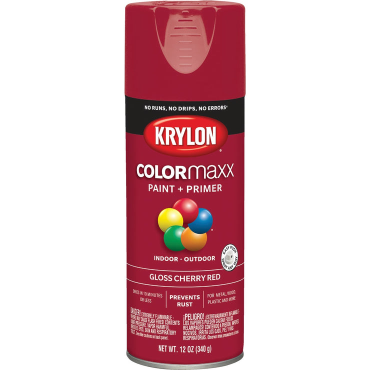 Krylon ColorMaxx 12 Oz. Gloss Spray Paint, Cherry Red