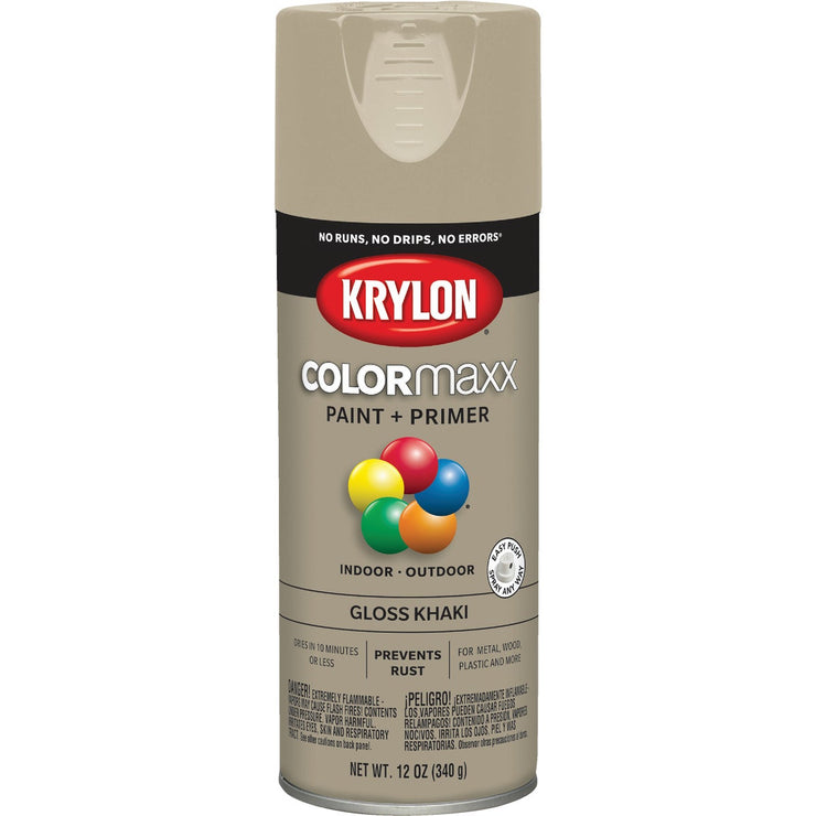 Krylon ColorMaxx 12 Oz. Gloss Spray Paint, Khaki