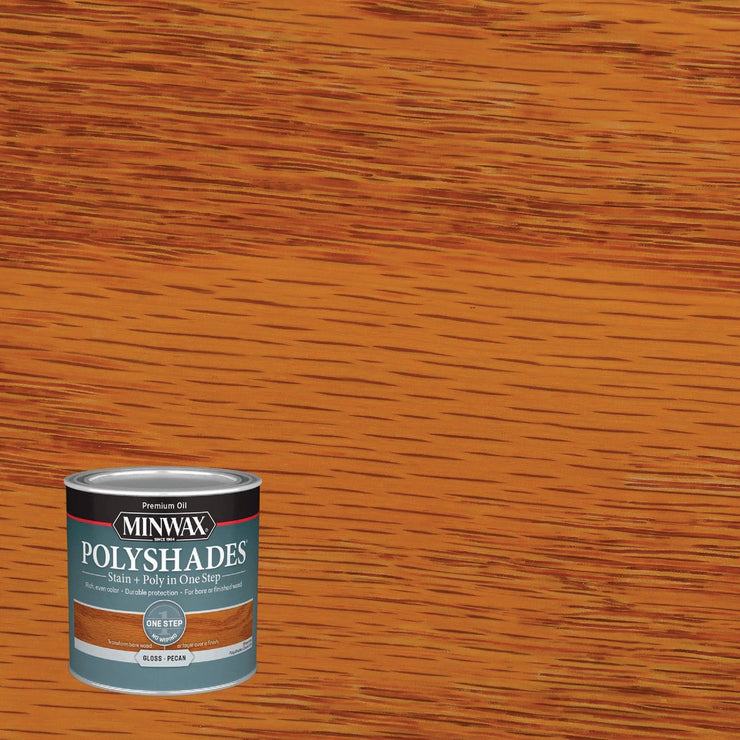 Minwax Polyshades 1/2 Pt. Gloss Stain & Finish Polyurethane In 1-Step, Pecan