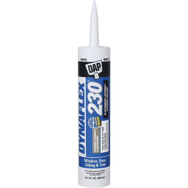DAP DYNAFLEX 230 10.1 Oz. 100% Waterproof Window, Door, Siding & Trim Elastomeric Sealant, White