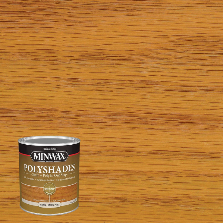 Minwax Polyshades 1 Qt. Satin Stain & Finish Polyurethane In 1-Step, Honey Pine