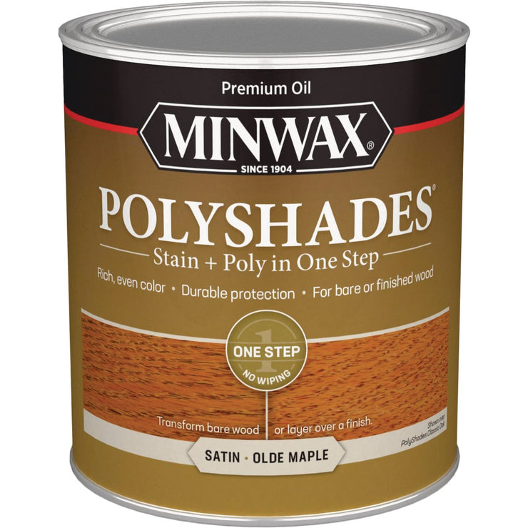 Minwax Polyshades 1 Qt. Satin Stain & Finish Polyurethane In 1-Step, Olde Maple